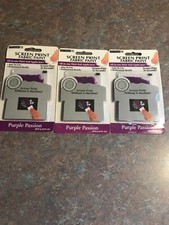 3 packsScreen Print Fabric Paint and applicator PURPLE 