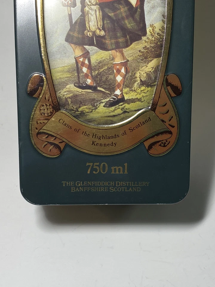 Collectible Vintage Glenfiddich Single Pure Malt Scotch Whiskey Empty Tin 750 ml - Image 3 of 4