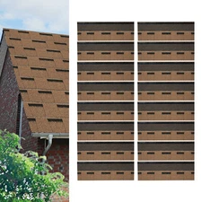 16pcs Roofing Shingles Asphalt Shingles Roof Tile Sheds 100*33.3cm USA
