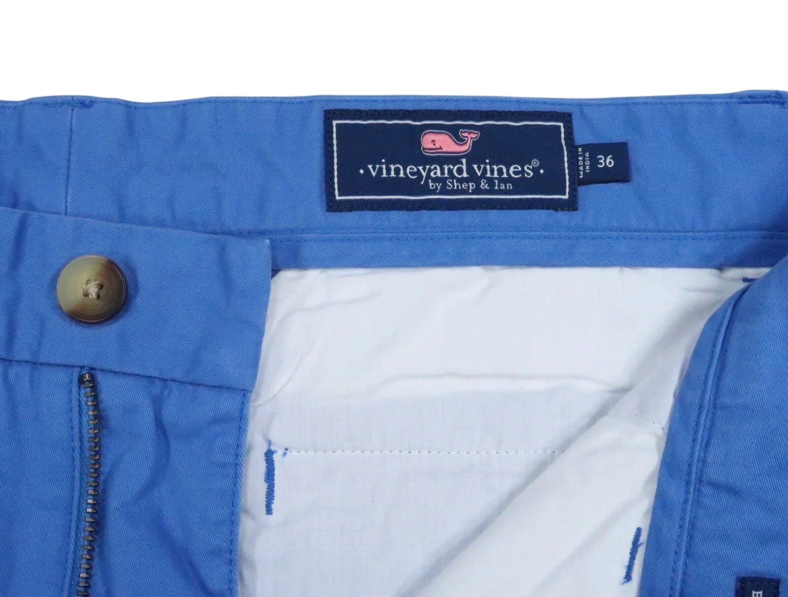 VINEYARD VINES 9 Inch Breaker Shorts MENS 36 chino Bermuda twill cobalt blue