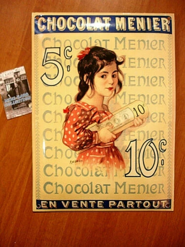 Plaques émaillées anciennes publicitaires de collection chocolat