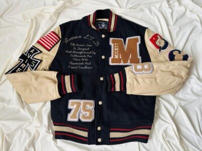 Disney x AVIREX Collaboration Stadium Jacket M Size Black Disney x AVIREX Collaboration Stadium Jacket M Size Black