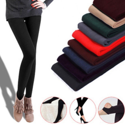 Ladies Only Plain Cotton Winter Warm Full Length Leggings 8 Colours