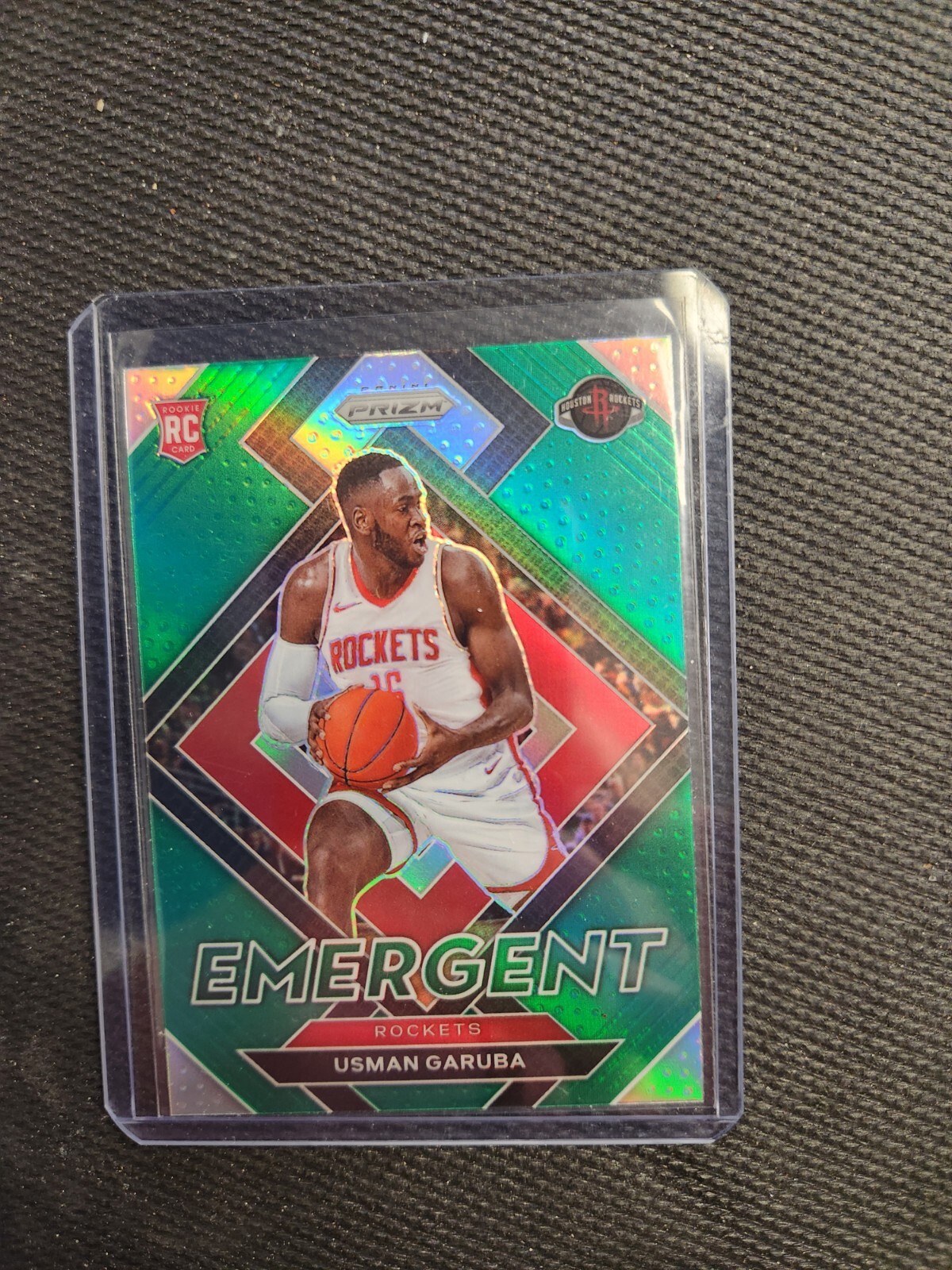 2021-22 Panini Prizm Basketball Usman Garuba RC Emergent Green Prizm #313