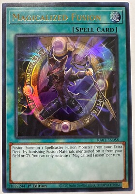 Yu-Gi-Oh! Karte „Magicalized Fusion“ – RA01-EN058, Super Rare, 1. Auflage