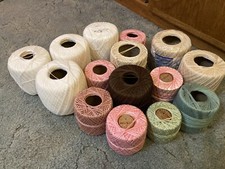 Lot Vintage Cotton Crochet Tatting Thread, Assorted colors, 1 unopened