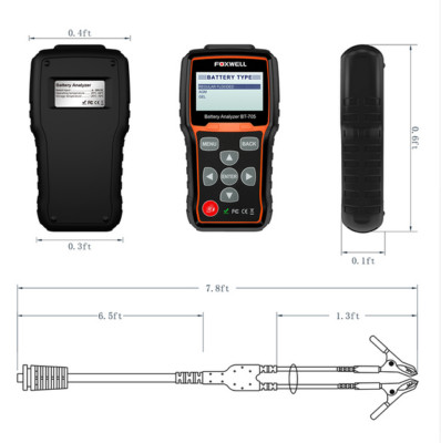 Car Load Tester FOXWELL BT705 Battery Analyzer 12V 24V Cranking 100~2000CCA Test