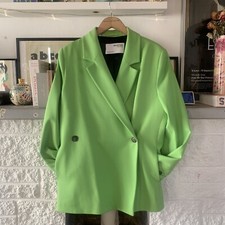 Selected femme Danish / scandi  Oversized Vibrant Green  Relaxed Blazer 36 