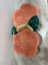 Mcm 1960’s Hibiscus Candy Dish boho Vintage