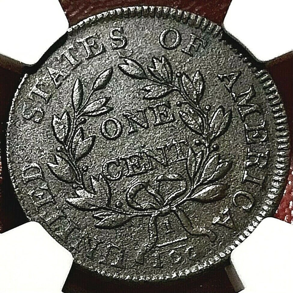 NGC AU 1803 "NO STEMS" DRAPED BUST LARGE CENT WITH OBVERSE CUD ERROR - Image 2 of 4