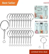 120Pcs Key Chain Rings Nickel 1inch Durable Split Rings for Crafts Key Jewelry