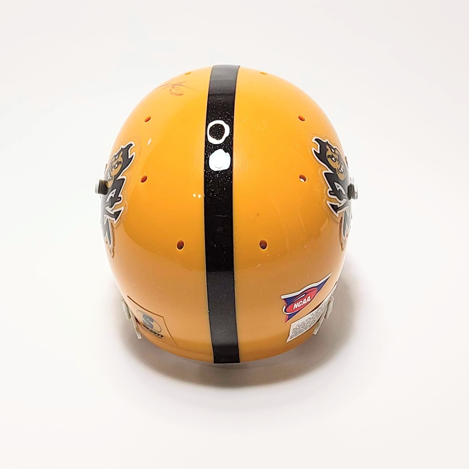 Mario Bates Signed ASU Schutt Mini Helmet Autograph Yellow Sparky #24 - Picture 4 of 4