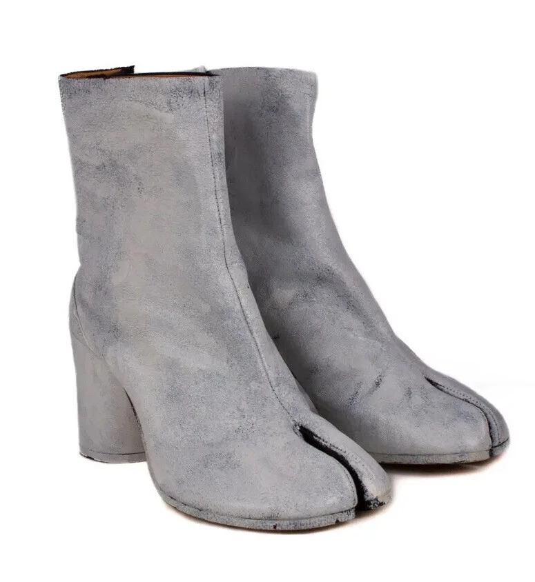 Maison Martin Margiela Womens White Leather Tabi Boots Size 36 | eBay