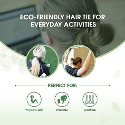 BIODEGRADABLE Elastic Hair Ties for Women & Men - Organic No  display picture 1