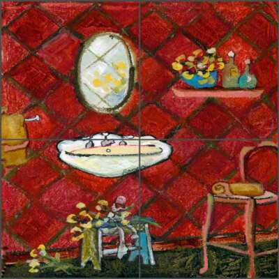 Bath Tile Backsplash Ramona Jan Art Ceramic Mural POV-RJA026