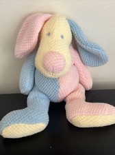 Aurora Baby plush dog puppy Rattle Pastel 11  Lovey EUC