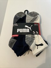 Puma Socks Mens Black 6 Pack -NEW-