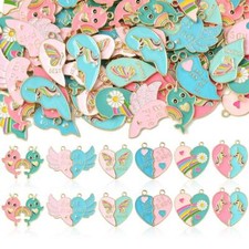 12x Best Friends Love Heart Split Charms Pendant Matching Couples Jewelry Making