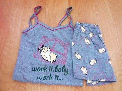 (01603) Pyjama Top und Short - diverse Modelle - Gr. 42/44 = XL/XXL
