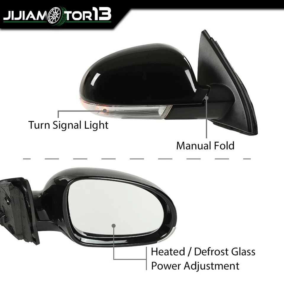 Espejo retrovisor eléctrico apto para Volkswagen Jetta lado derecho con luz de charco sedán 2005-10 Foto 4 de 4