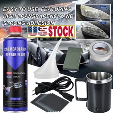 500ml Pro Headlight Restoration Repair Tool Liquid Car Polymer Polishing Set USA