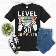 Level 30 Complete T Shirt | 30 Geburtstag Gamer Shirt | Gaming Geschenk Zocker