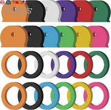 24 Pack Colorful Plastic Key Caps Key Cover Round Key Identifiers for House Keys