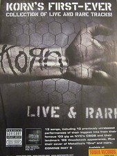 Korn, Live and Rare, Full Page Vintage Promotional Ad