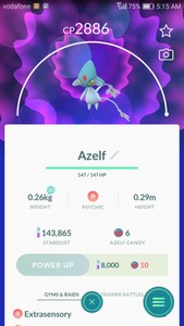 Pokemon Go Legendary Azelf Level 35 High Cp Ebay