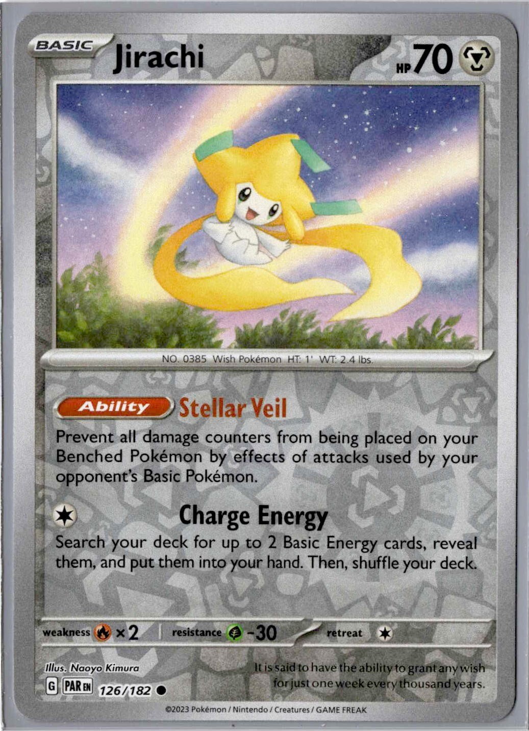 Jirachi - 126/182 - Reverse Holo - Pokemon Paradox Rift