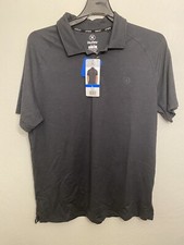 New HURLEY Men's Stretch Moisture Wicking Performance Golf Polo Shirt. L BLACK