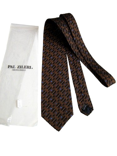 Pal Zileri Cravatta Uomo Taglia Unica 100% Seta a Punta Classico Motivo Pal Zileri Cravatta Uomo Taglia Unica 100% Seta a Punta Classico Motivo