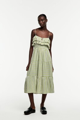 slim fit dress slacks BOTTEGA VENETA STRIPE WRAP DRESS GREEN/NAVY NEW SEASON PARLOUR X – Parlour X