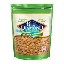 Blue Diamond Almonds Whole Raw Natural Snack Nuts, 40 Oz Resealable Bag