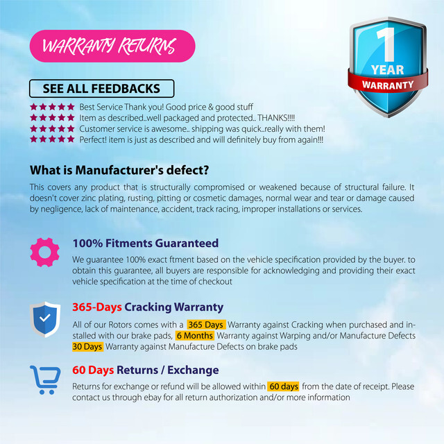 Front & Rear Coated Brake Rotors SemiMetal Pad Kit 20062011 Honda