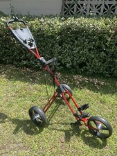 Bag Boy Express 240 - 3 Wheel Push Golf Cart Red Excellent Condition.