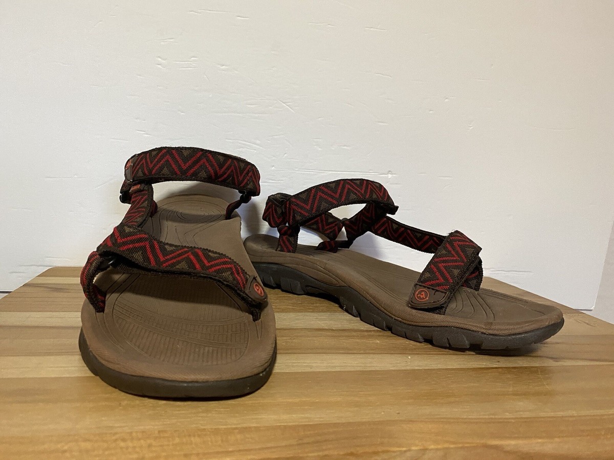Atika Mens Black & Red Sandals Outdoor Hiking Open Toe Arch  display picture 1