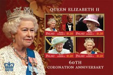 Palau 2013 -Queen Elizabeth II - Sheet of 4 Stamps - Scott #1175 - MNH