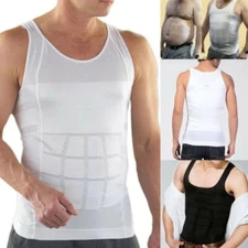 Men Slimming Tummy Body Shaper Vest Compression T-Shirt Ultra Durable Tank Top
