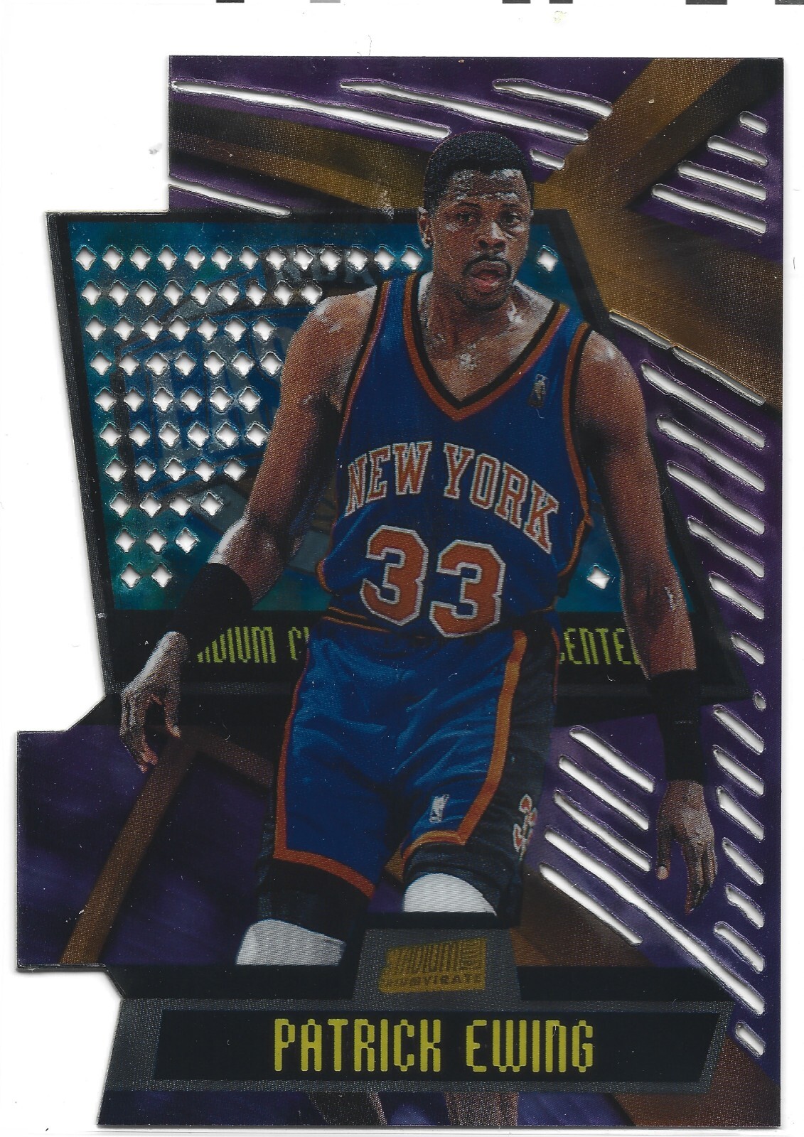 1998-99 Topps Stadium Club Triumvirate Luminous Die Cut Insert Patrick Ewing