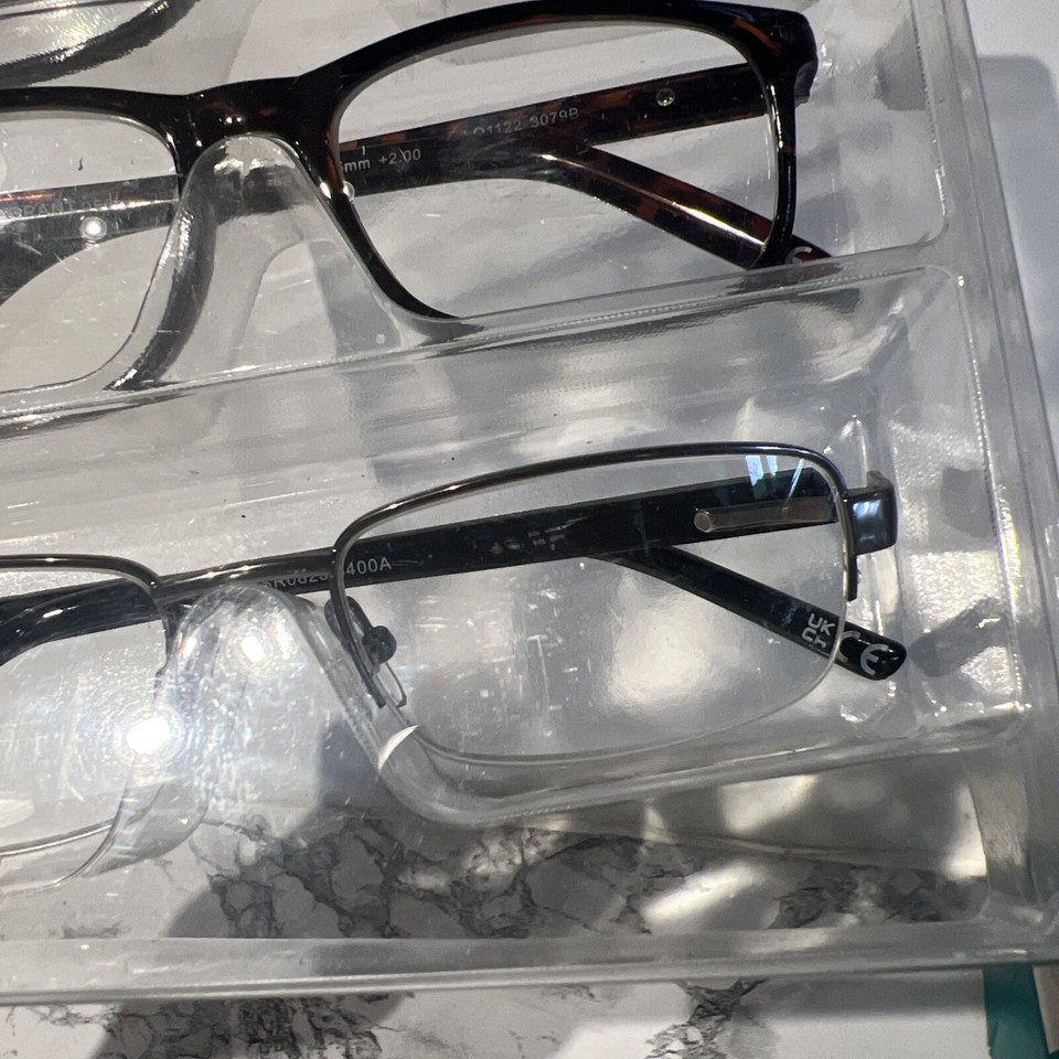 Design Optics by F.G Classic Reading Glasses 3PK +2.00 COSTCO (OPEN BOX