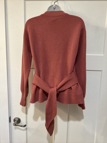 Halogen x Atlantic Pacific Mauve Cashmere Blend Mock Turtle Neck Sweater X-Small - Picture 5 of 8