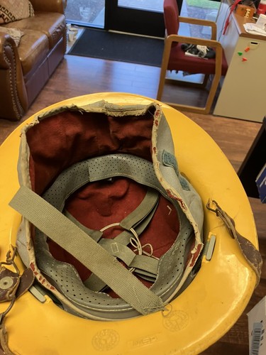 Vintage MSA TOPGARD Fireman’s Safety Helmet Yellow - Picture 11 of 11