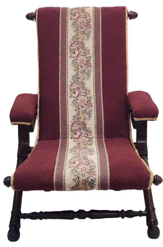 Sillón con brazo de biblioteca, reclinable, G Hunzinger, 1866 patente SpaceSaver, victoriano 38" Foto 3 de 4