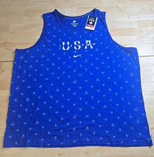 Nike Team USA Club Tank Top Shirt Mens 2XL FN0879 Blue AOP Training Gym Active