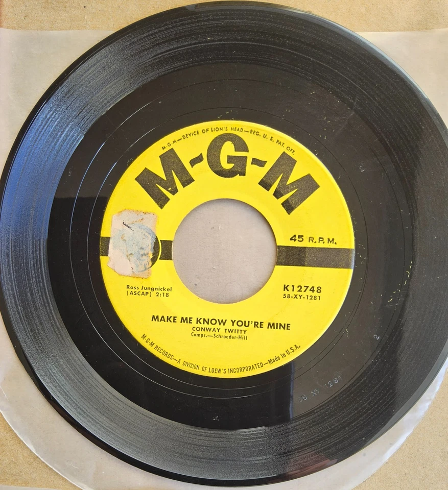 4 vinyl records 45 rpm, Glen Campbell, Johnny Tillotson, Conway Twitty..... Foto 4 de 4