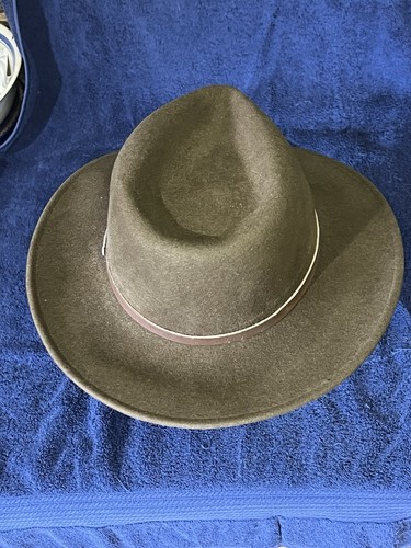 Vintage PENDLETON Wool Beaver Brown Hat Sz M Indiana Jones Style Fedora - Picture 5 of 10