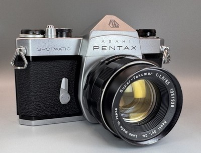 Asahi Pentax Spotmatic SP 35mm SLR + Super-Takumar  1:1.8/55 Lens From Japan