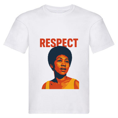 Aretha Franklin inspiriertes Kinder T-Shirt Musik Fan weiß Tee Alter 3-13