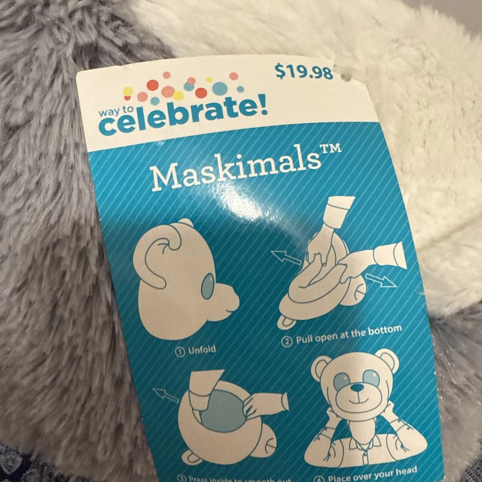 Dan Dee BIG GREETER Heads Wolf Husky Head Furry Costume Mask Halloween NWT - Image 3 of 4